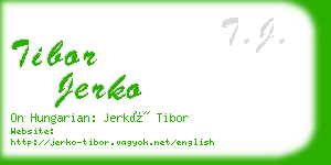 tibor jerko business card